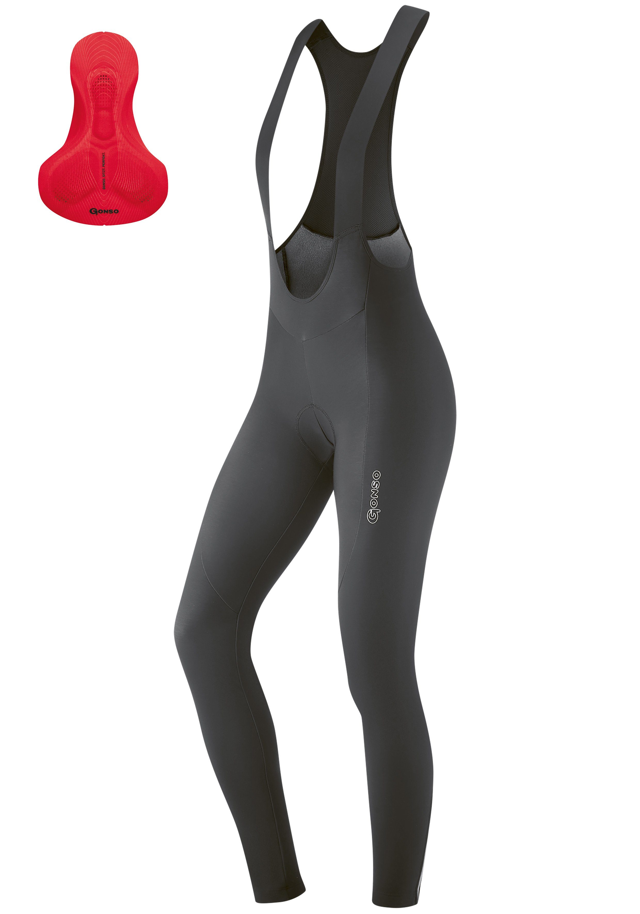 Gonso Fahrradhose SITIVO TI BIB W Damen Radhose, innovatives Sitzpolster, Träger-Radlerhose, Tight Fit