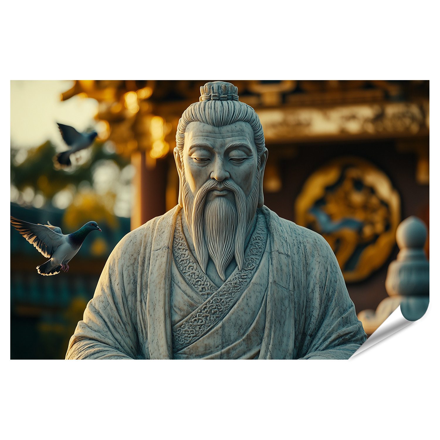 islandburner Poster 8K Film Aufnahme Antike Philosophenstatue Muskel