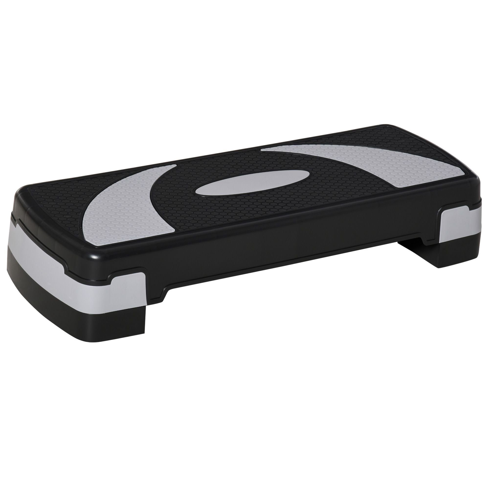 HOMCOM Stepper Steppbrett höhenverstellbar mit 3 Stufen (10/15/20 cm) (Fitness Heimtrainer, 1-tlg., Aerobic-Stepper), für Indoor Outdoor Belastbarkeit bis 150 kg 80 x 31 x 10-20 cm