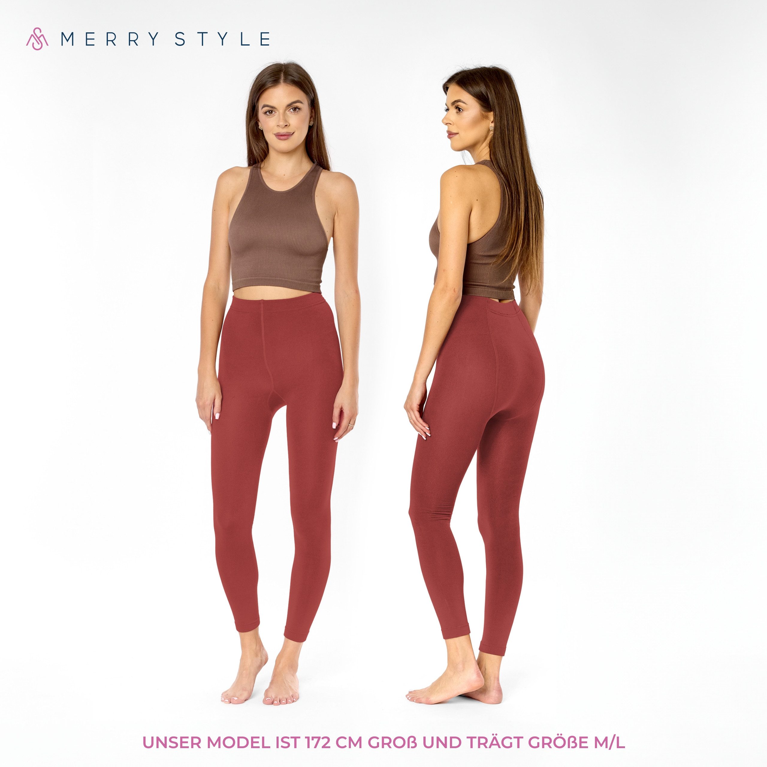 Merry Style Leggings Thermo Leggings Damen Gefütterte Thermoleggings Winter MS-ATX-441 (1-tlg)