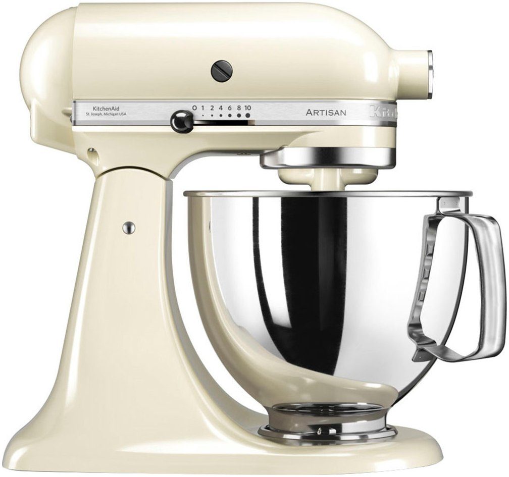 KitchenAid Küchenmaschine 5KSM125EAC, 300 W, 4,8 l Schüssel, Gratis Fleischwolf+Gemüseschneider m. 3 Trommeln (Wert ca. 278,-€ UVP) – Bild 3 von 5