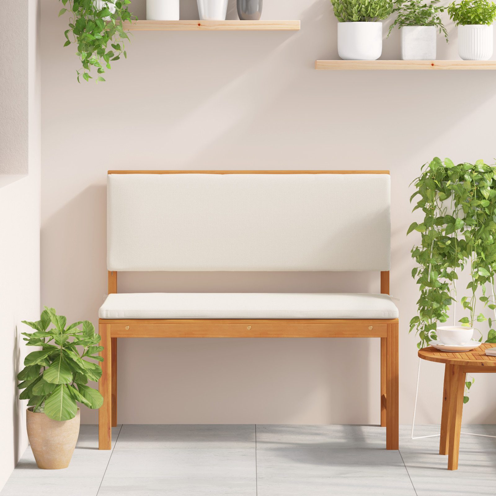vidaXL Sofaelement Gartenbank mit Kissen 100x50x91 günstig online kaufen