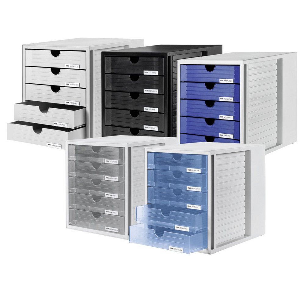 Thumbnail - HAN Schubladenbox HAN Systembox 1450-13 Schubladenbox Schwarz DIN A4, DIN C4 Anzahl der