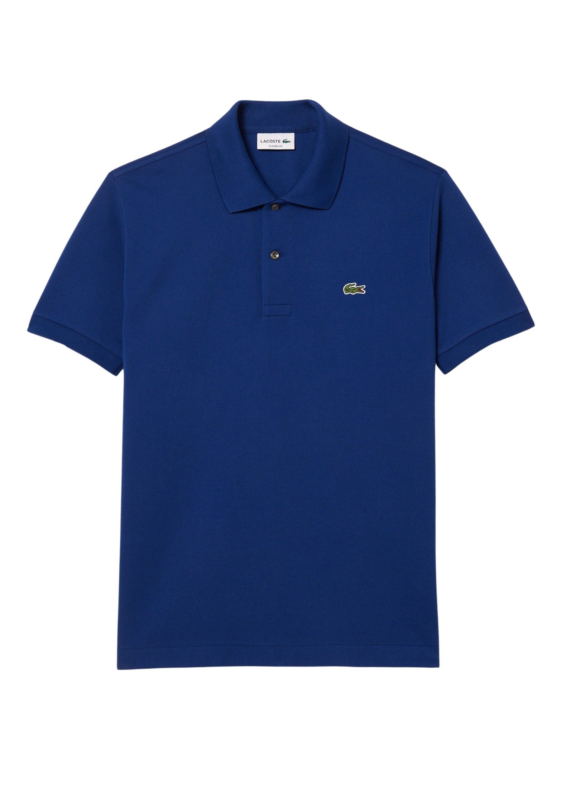 Lacoste Poloshirt Poloshirt Kurzarmshirt mit Polokragen und (1-tlg) blau