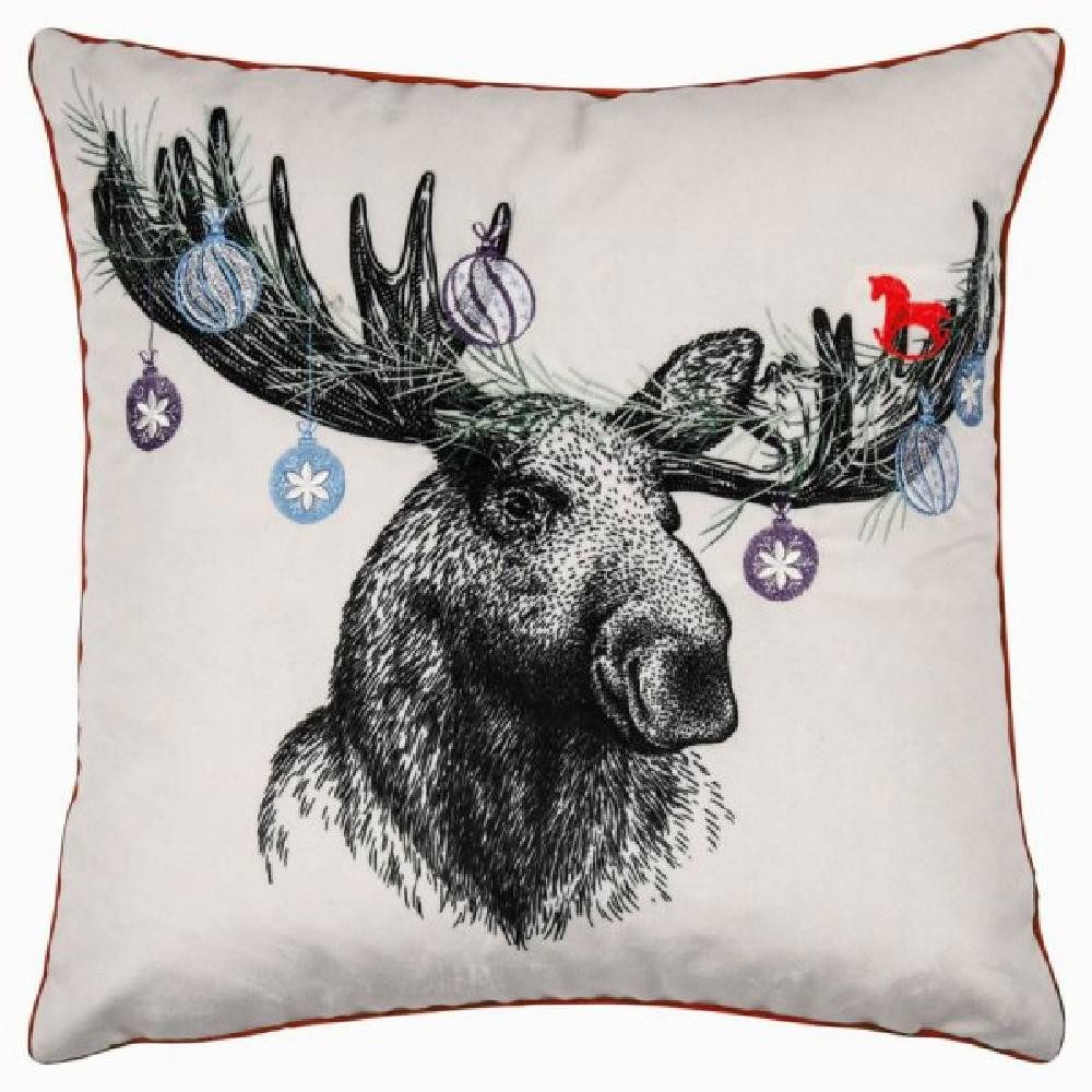 PAD Kissenhülle Kissenhülle Elk Elchkopf Rot (45x45cm) günstig online kaufen