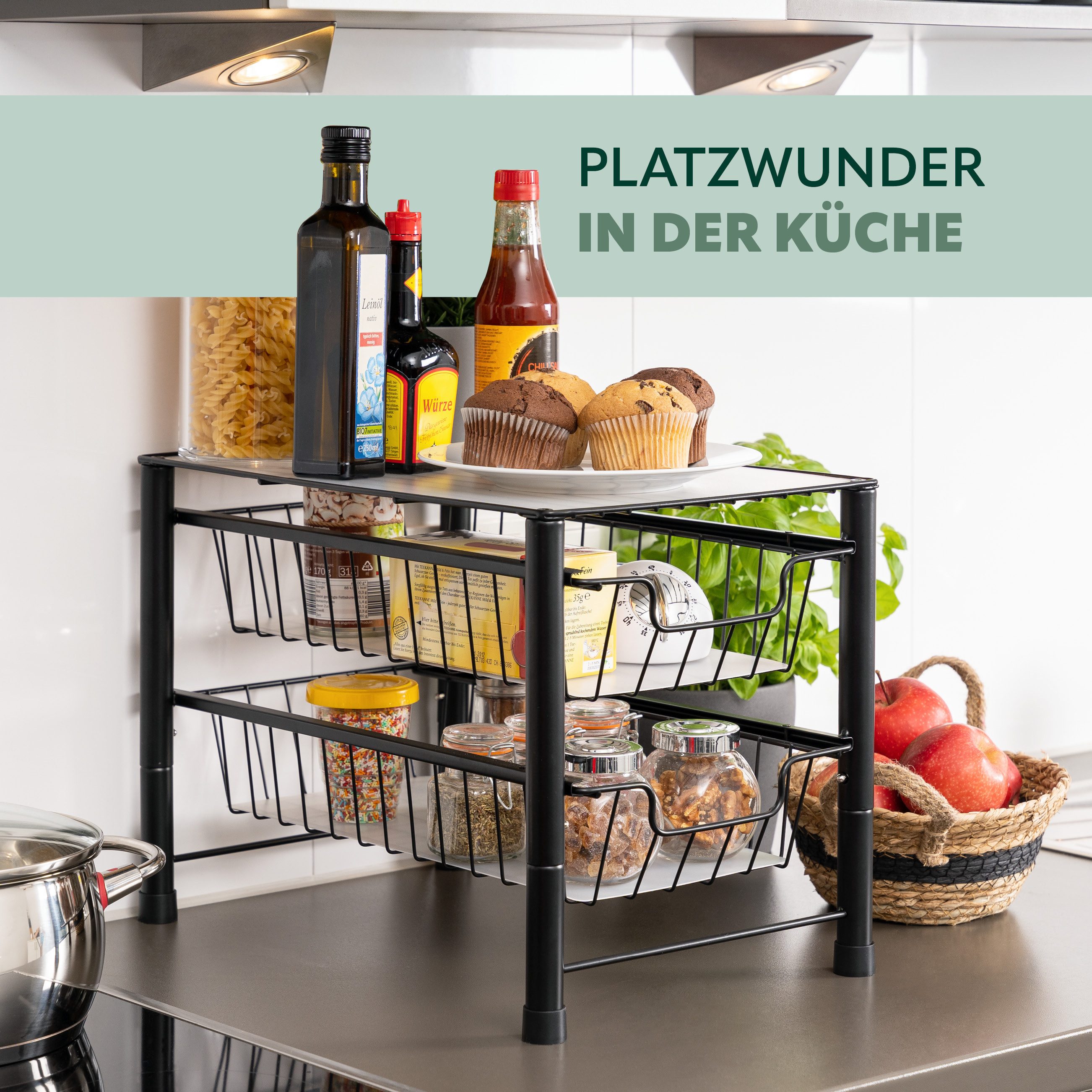 bremermann Küchenregal Schubladenregal 2 Auszüge, Küchenregal, Auszug Etage günstig online kaufen