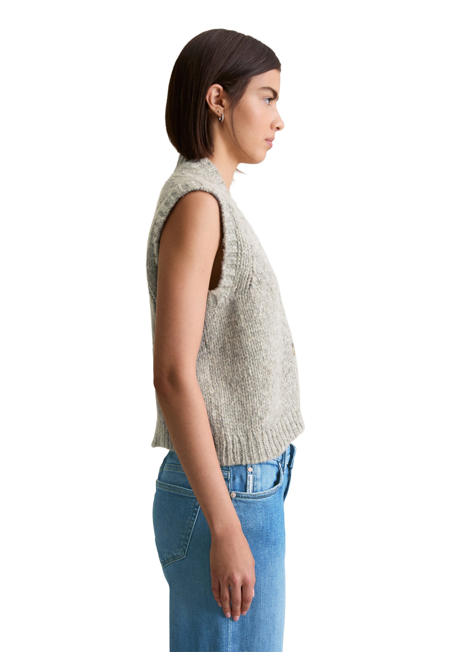 Marc O'Polo DENIM Strickweste aus kuscheligem Schurwolle-Alpaka-Mix günstig online kaufen