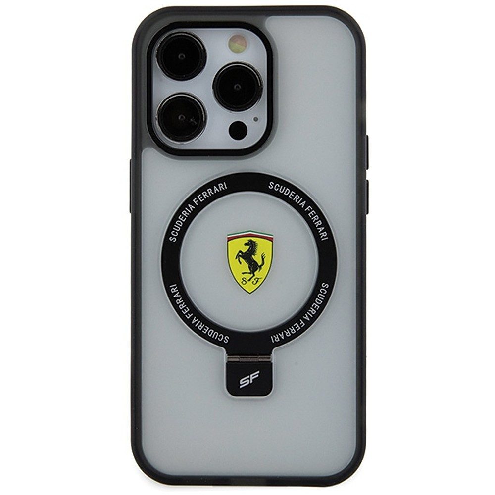 Ferrari Handyhülle Ständer Schutzhülle 6,1 Zoll, MagSafe, Ständerfunktion, mattiert, Lizenzware