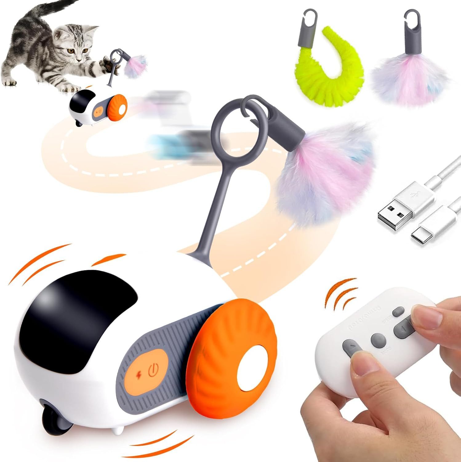 BlingBin Tier-Intelligenzspielzeug Elektrisches Katzenspielzeug, Katzenspie günstig online kaufen