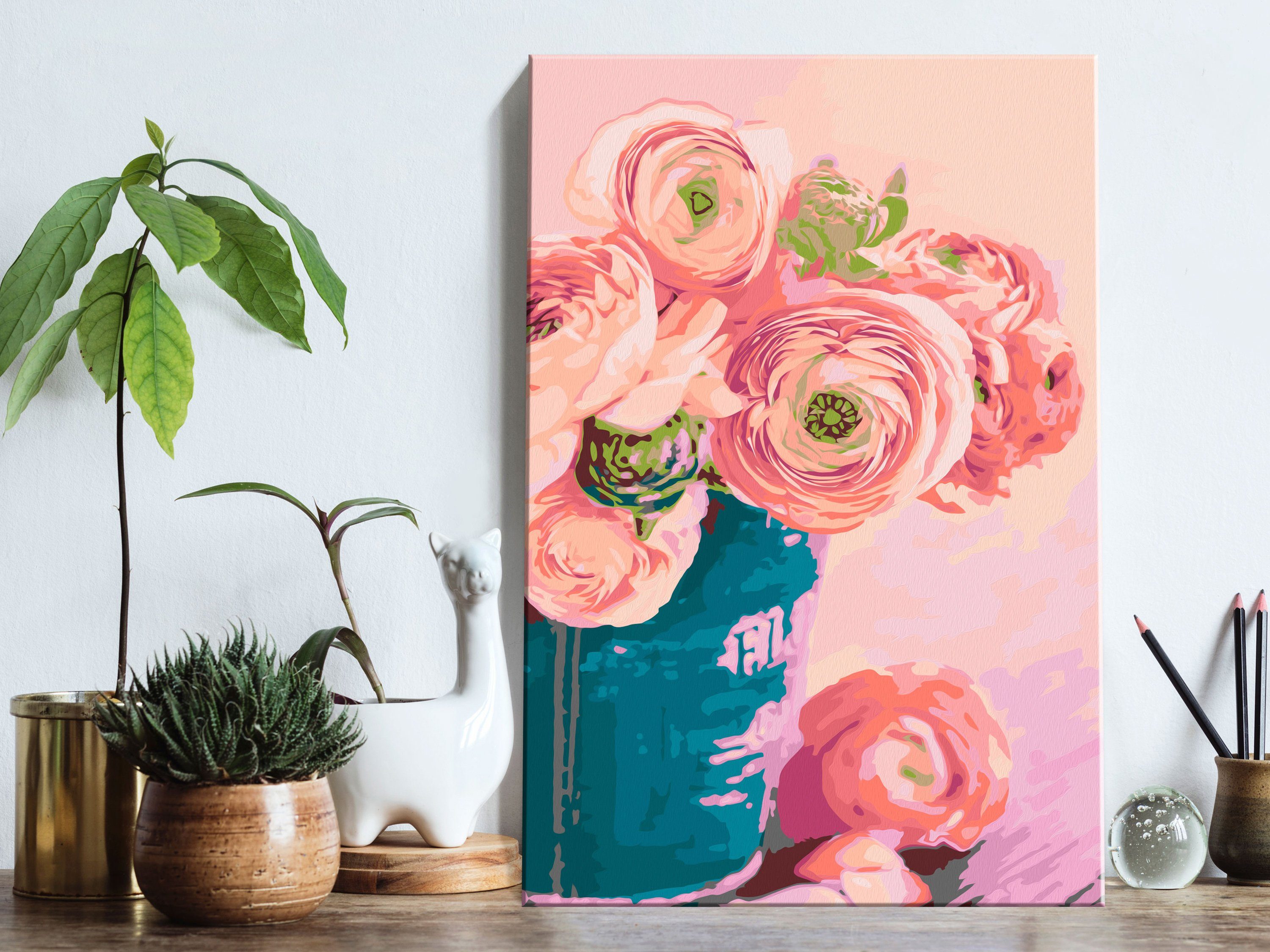Thumbnail - Artgeist Malen nach Zahlen Flowers in Blue Vase