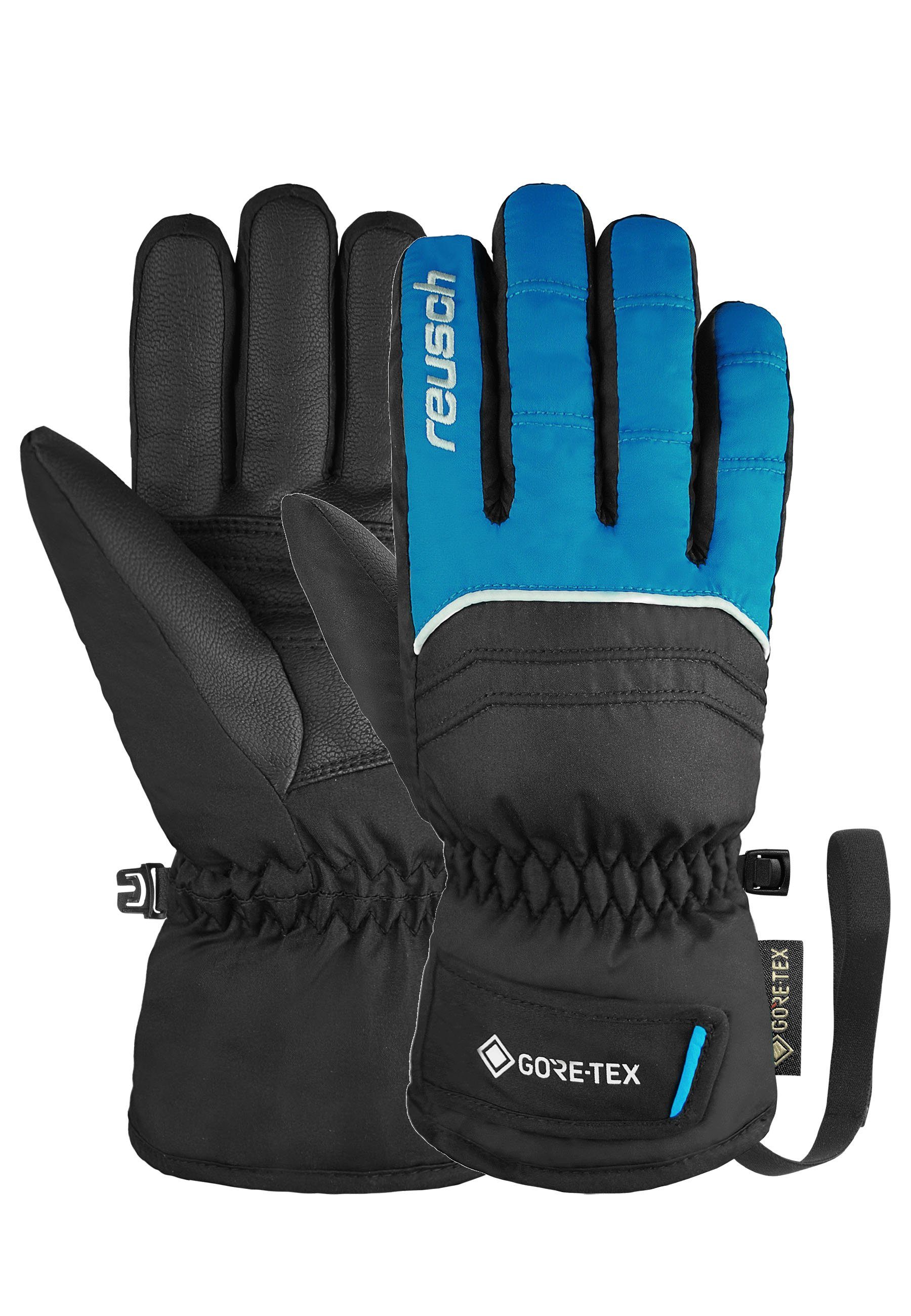 Reusch Skihandschuhe Teddy GORE-TEX mit wasserdichter Funktionsmembran blau-schwarz | Handschuhe