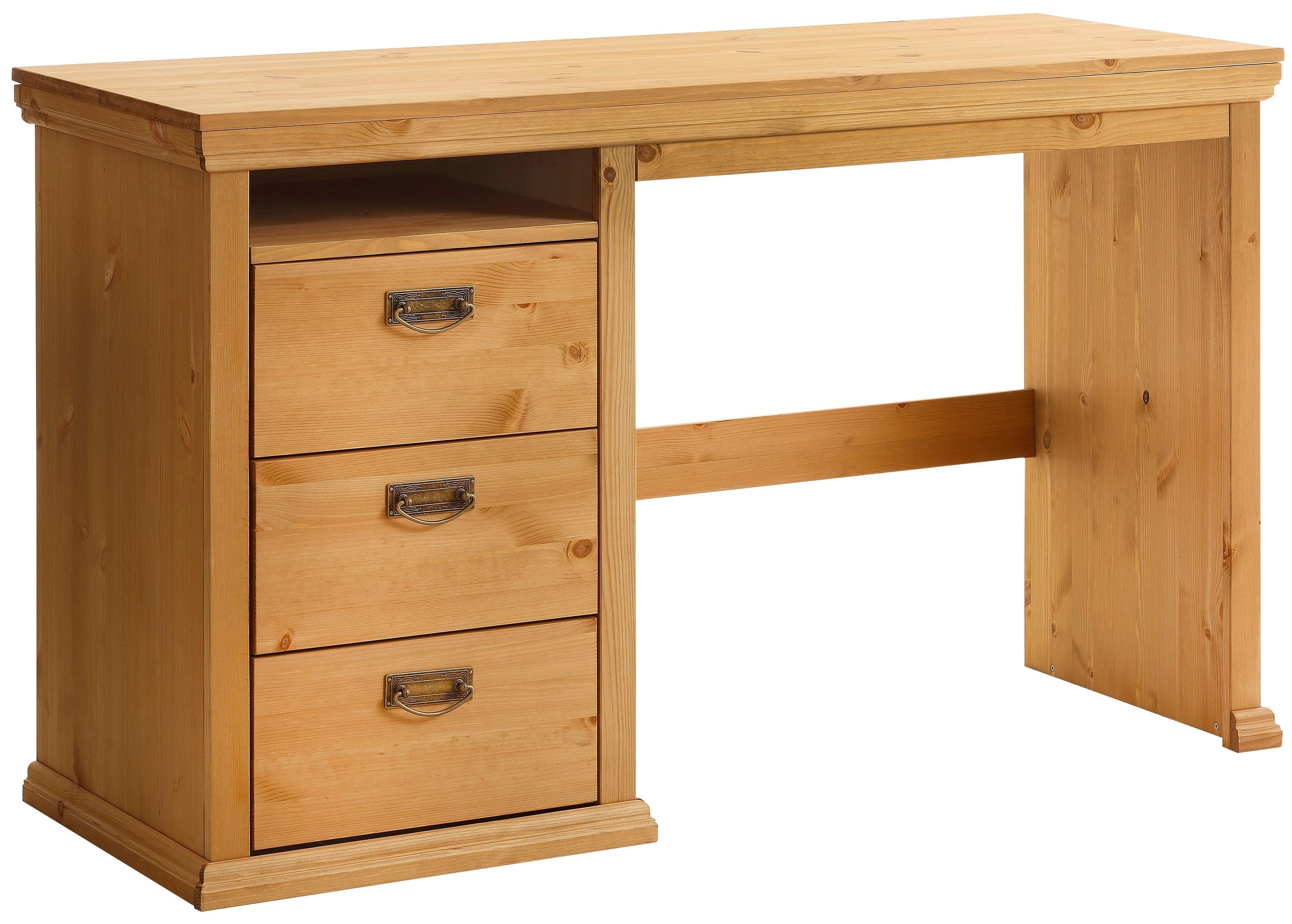 Home affaire Schreibtisch Konrad, aus zertifiziertem Massivholz, mit Schubl günstig online kaufen