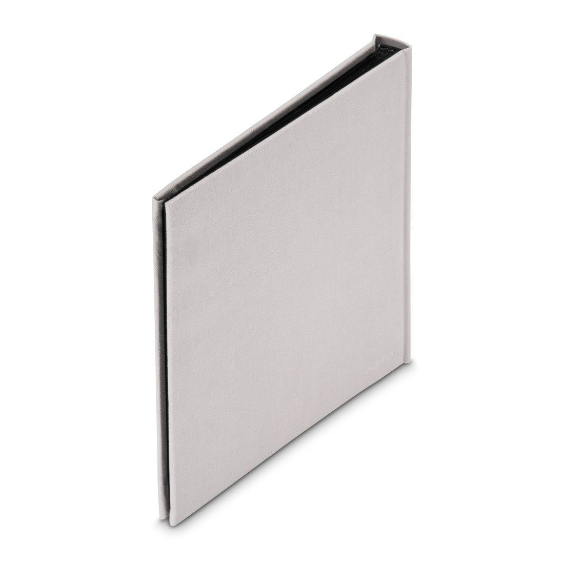 Hama Fotoalbum Fotoalbum zum selber Einkleben, zum Selbstgestalten, 30x30 cm, Grau, Mit 50 schwarzen Seiten, Kleben, Memories, Goldprägung, universell