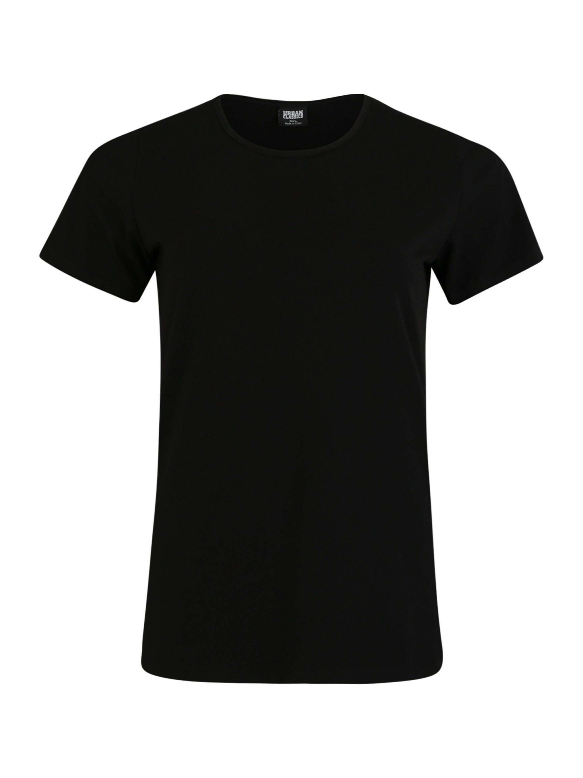 Spitze, Ton-in-Ton-Nähte Plain/ohne (1-tlg) CLASSICS Details, URBAN T-Shirt