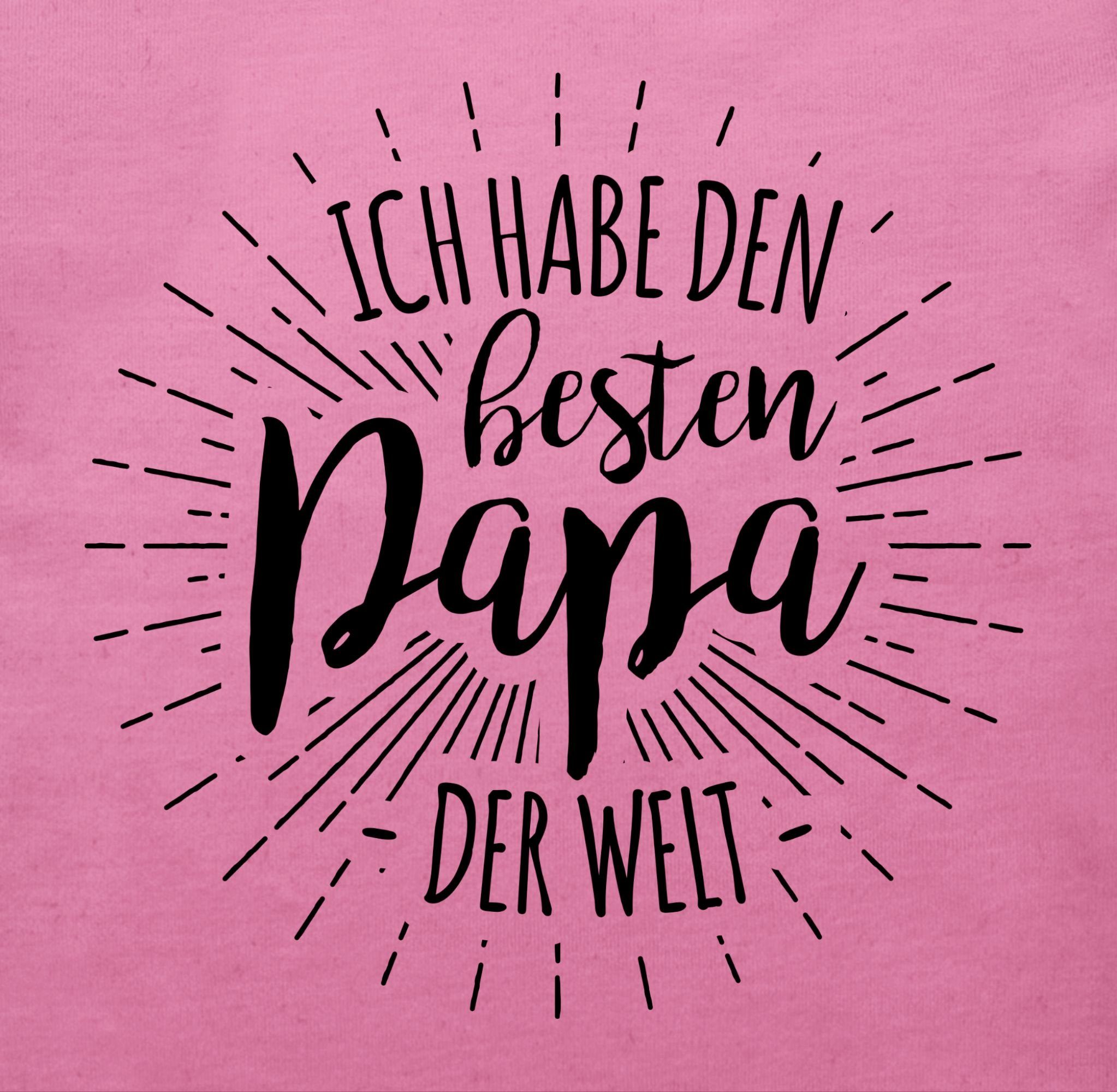 Shirtracer T-Shirt habe Pink der Welt Papa besten Vatertag Baby den Geschenk Ich 3