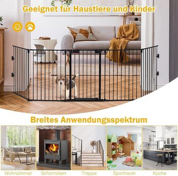 KOMFOTTEU Schutzgitter Kaminschutzgitter, 5 Elemente, für Kinder/Hunde/Katzen