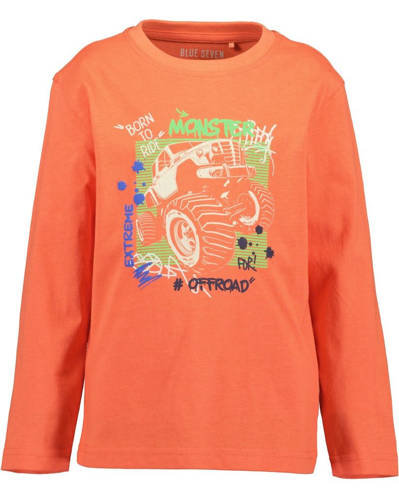 Blue Seven Langarmshirt Blue Seven Jungen Langarmshirt Grafiti Monstercar (1-tlg)