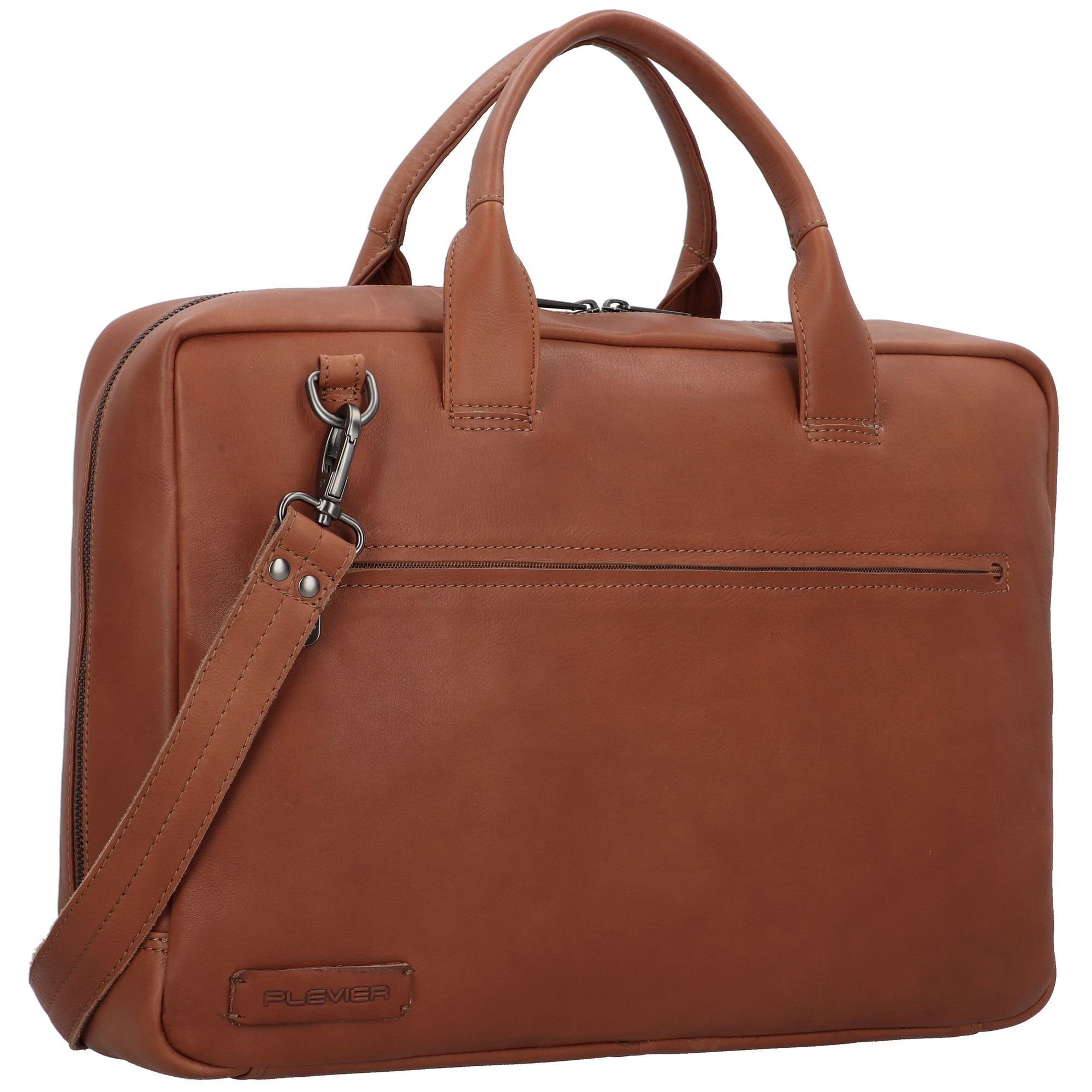 cognac Aktentasche Leder Lloyd, Plevier