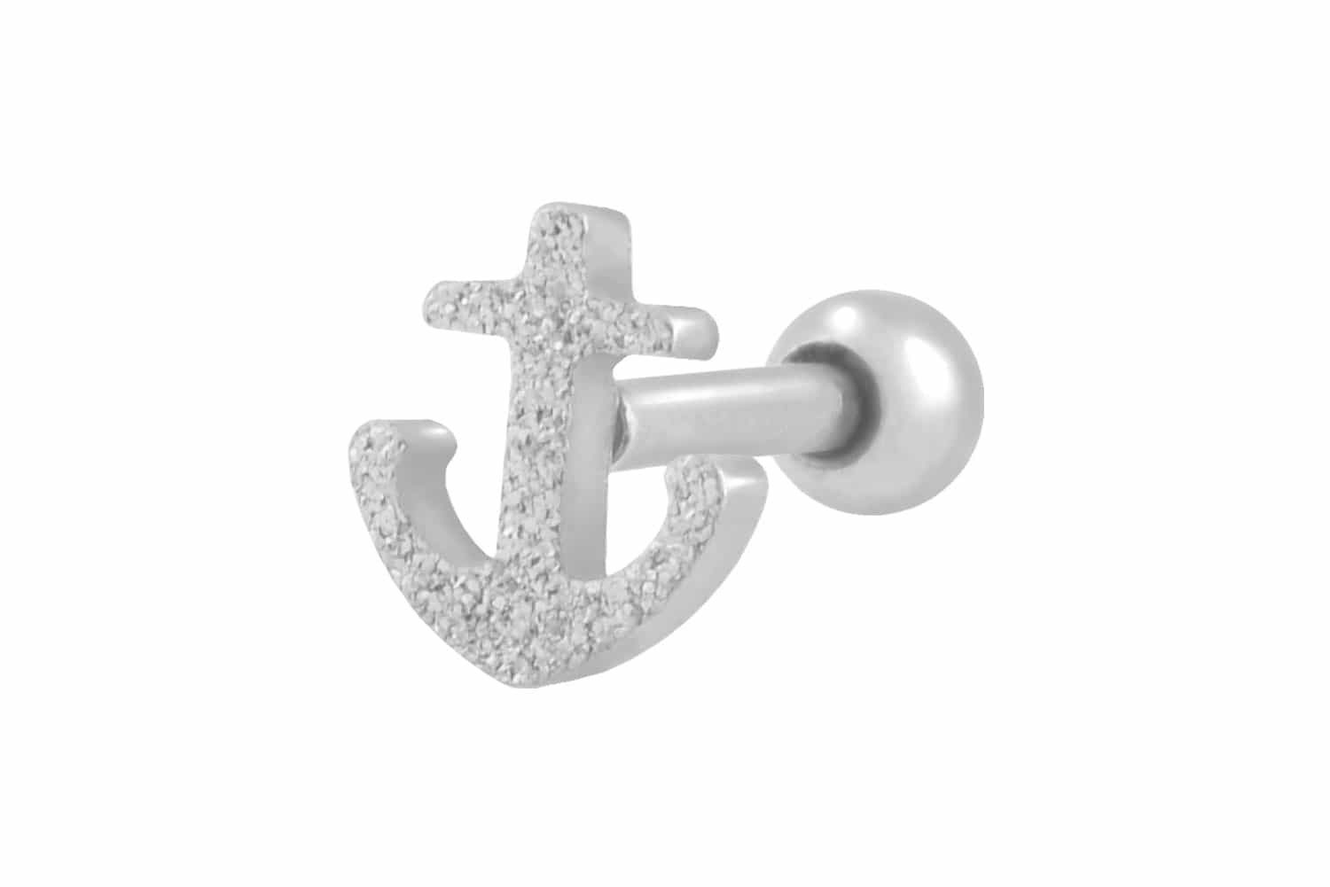 Piercing-Set Chirurgenstahl Ohrpiercing ANKER + DIAMANTOPTIK