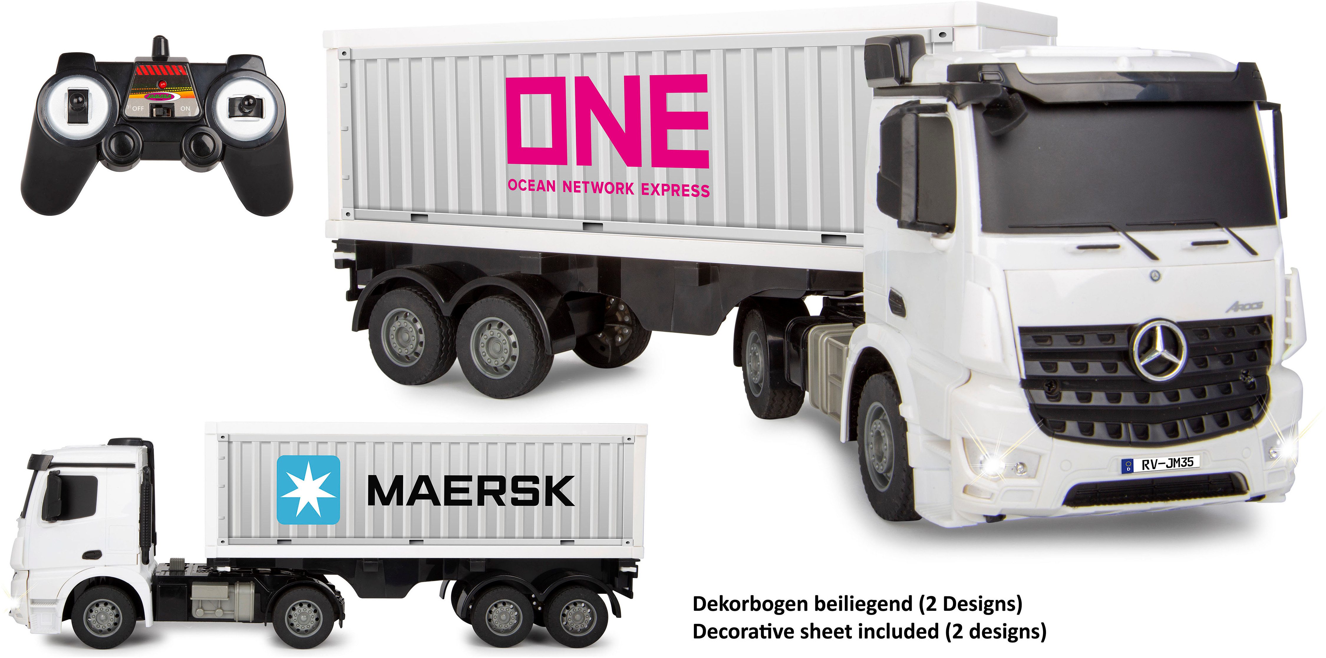 Jamara RC-Auto Container LKW Mercedes-Benz Arocs 1:26 2,4GHz, mit LED Licht günstig online kaufen