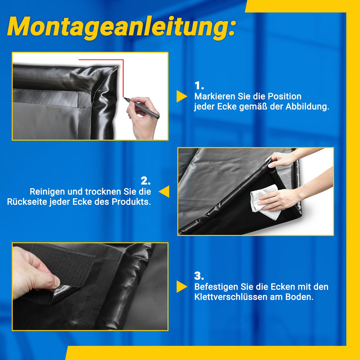 Clanmacy Bodenschutzmatte Garagenbodenmatte Rutschfeste Garagenmatte, wasserdichte PVC Automatte – Bild 5 von 5