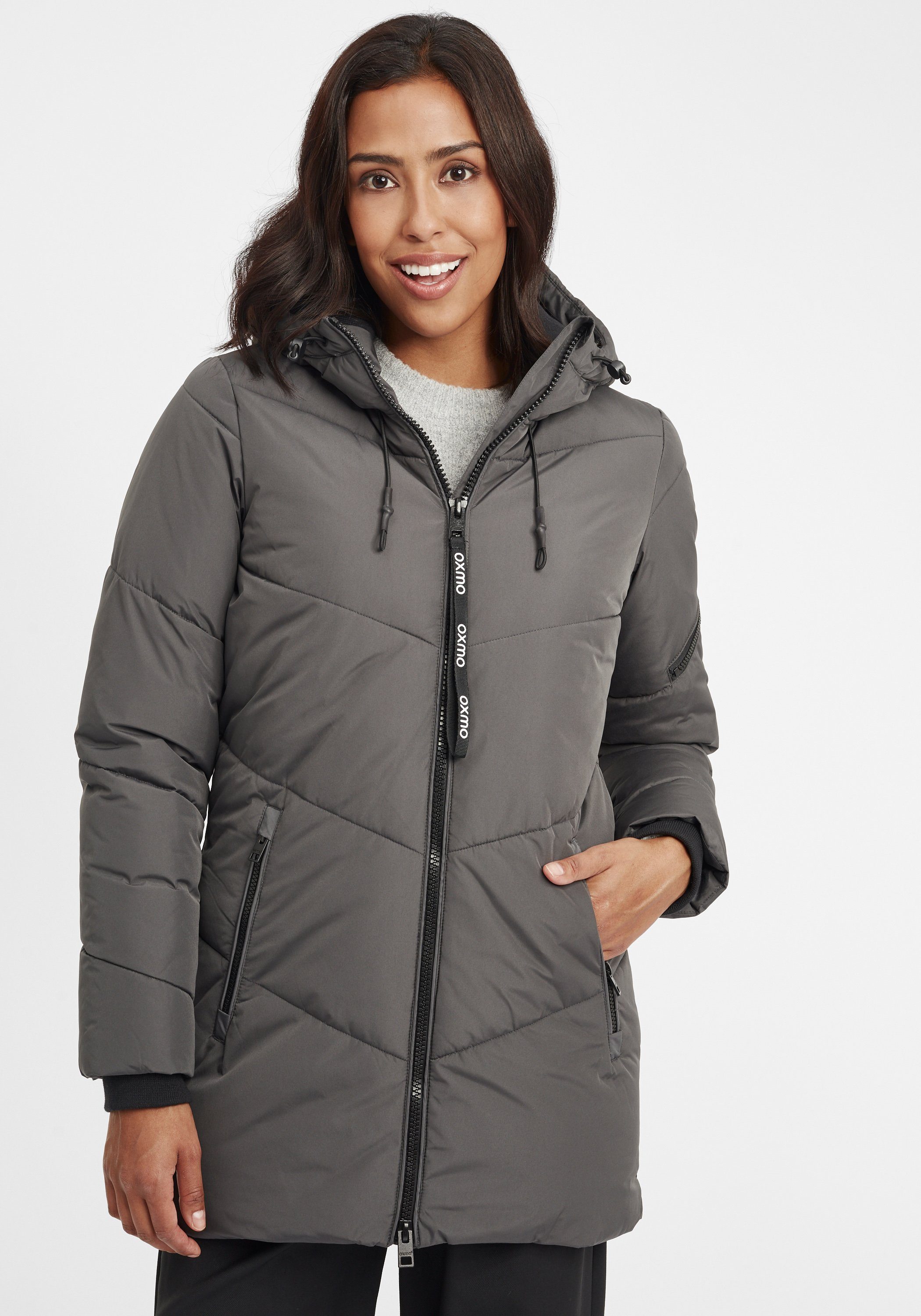 OXMO Steppjacke OXJunchen Steppjacke Parka mit Kapuze und praktischen Tasch günstig online kaufen