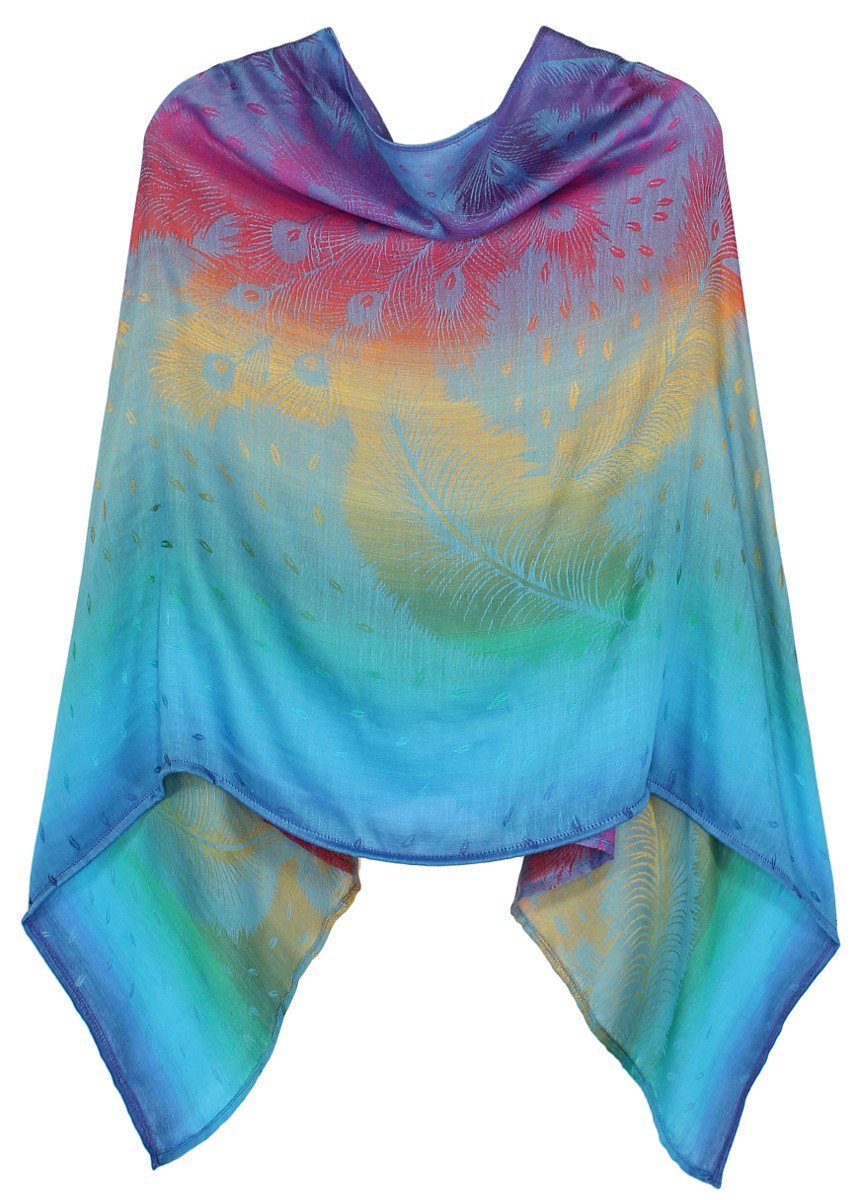 dy_mode Blusenponcho Regenbogen Farben Damen Poncho günstig online kaufen
