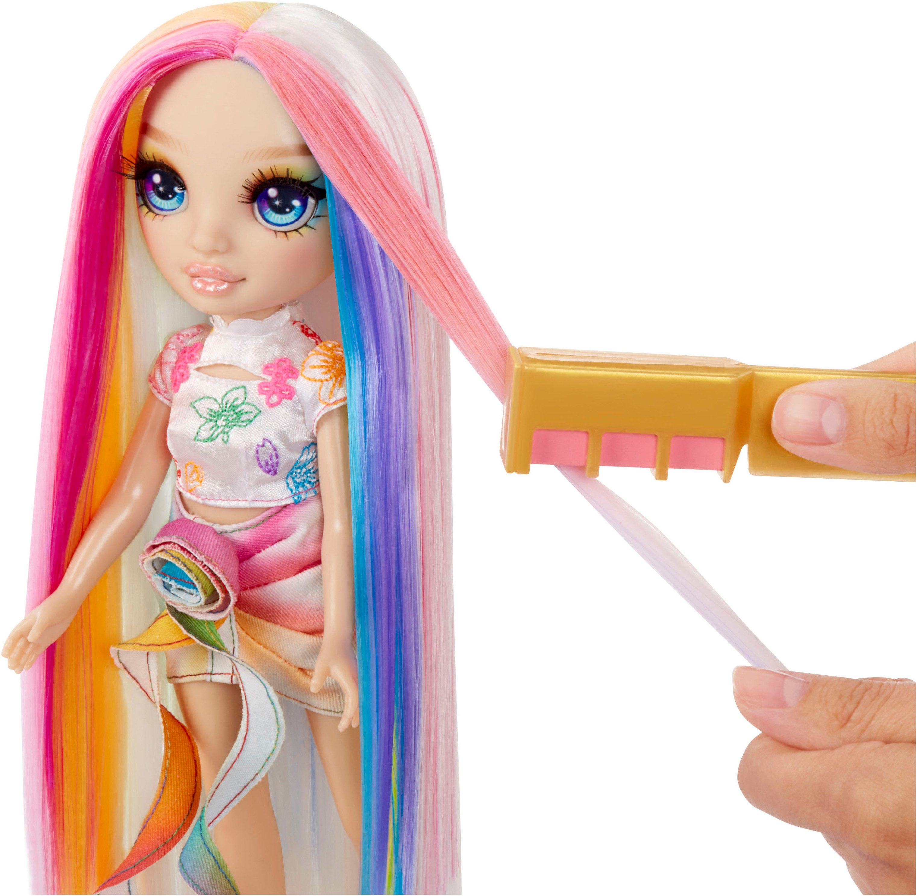 Rainbow High Anziehpuppe Rainbow High Hair Chalk & Style Doll- Amaya (Rainbow)