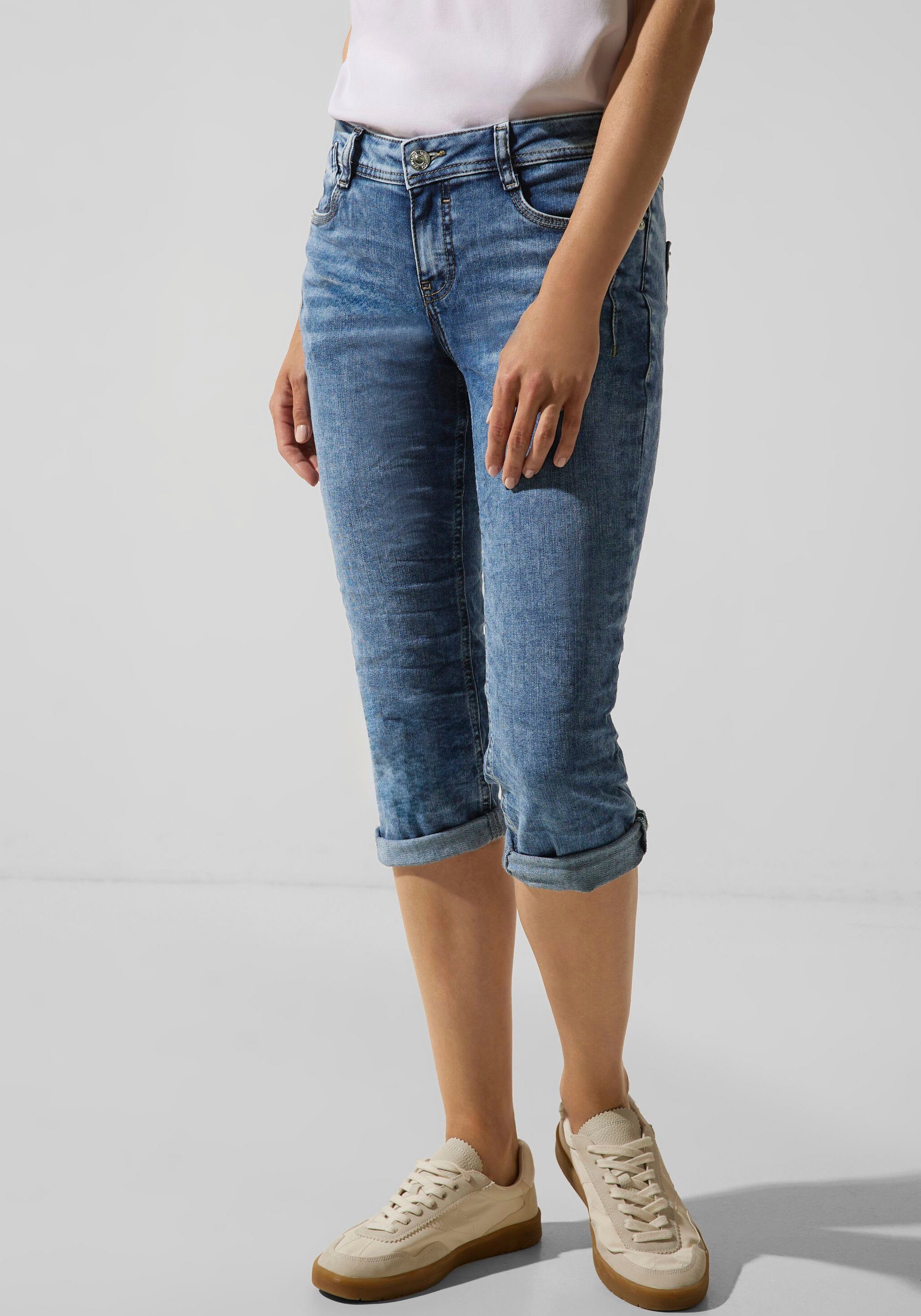 Waschung 3/4-Jeans STREET mittelblauer in ONE