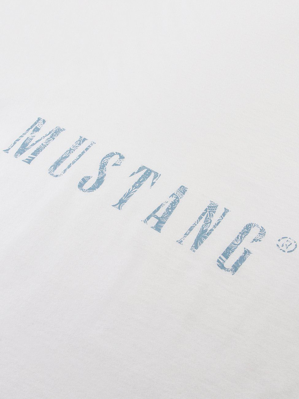 MUSTANG T-Shirt Damen Logo Printshirt Alexia C Logo Slim Fit (4-tlg) Basic Kurzarm Tee Shirt mit Rundhalsausschnitt aus 100% Baumwolle