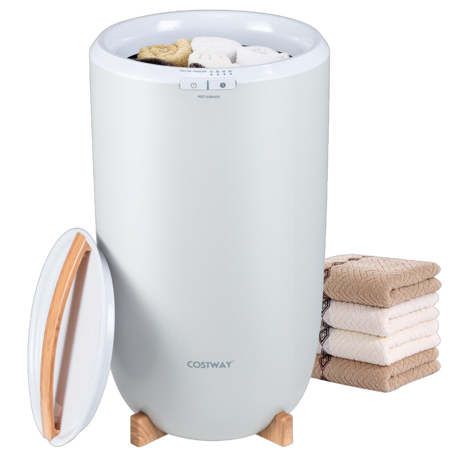 COSTWAY Badheizkörper, 20L Handtuchwärmer, Deckenwärmer mit Timer, 140°C