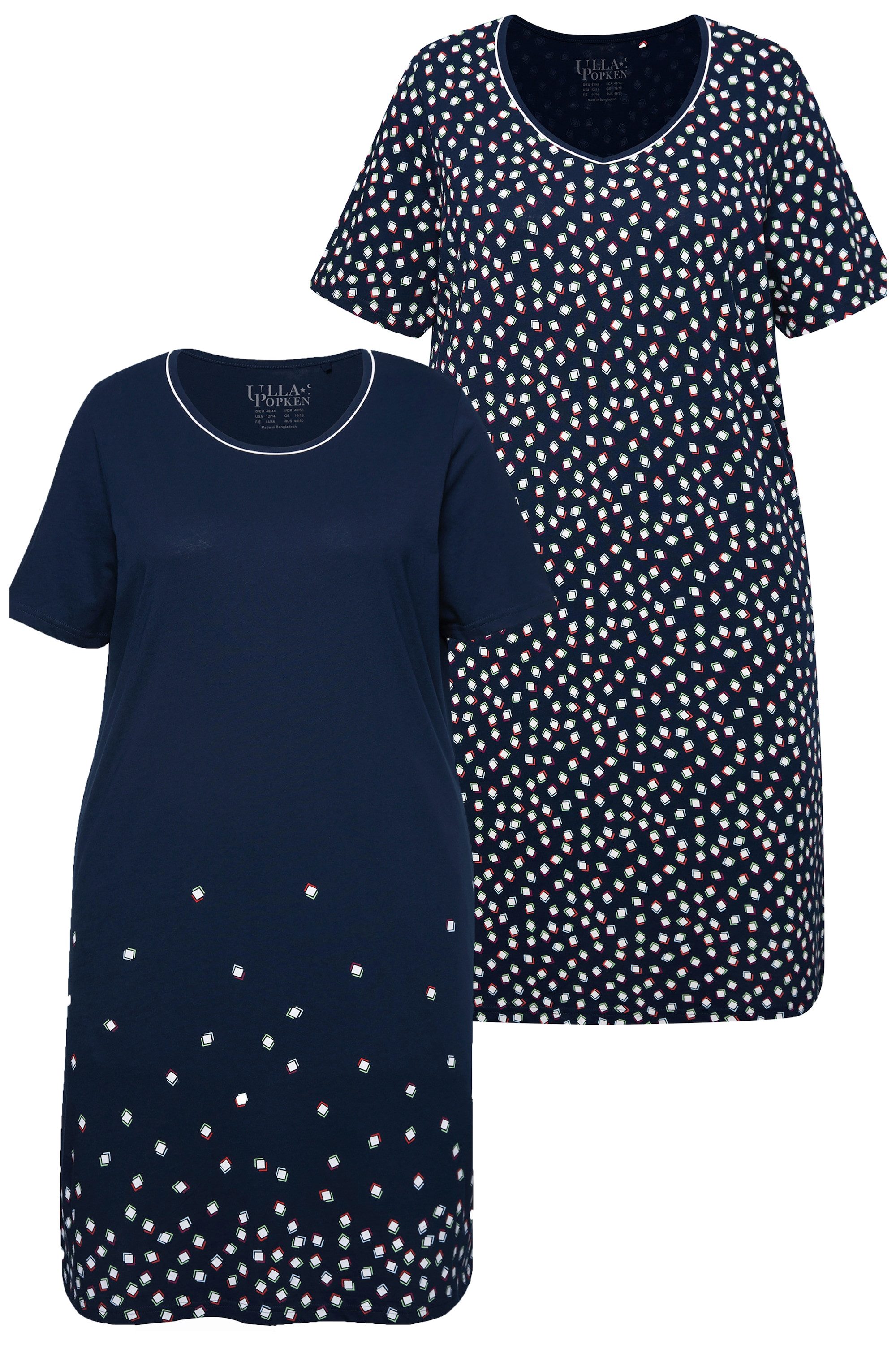 Ulla Popken Bigshirt Bigshirts 2er-Pack Punkte günstig online kaufen
