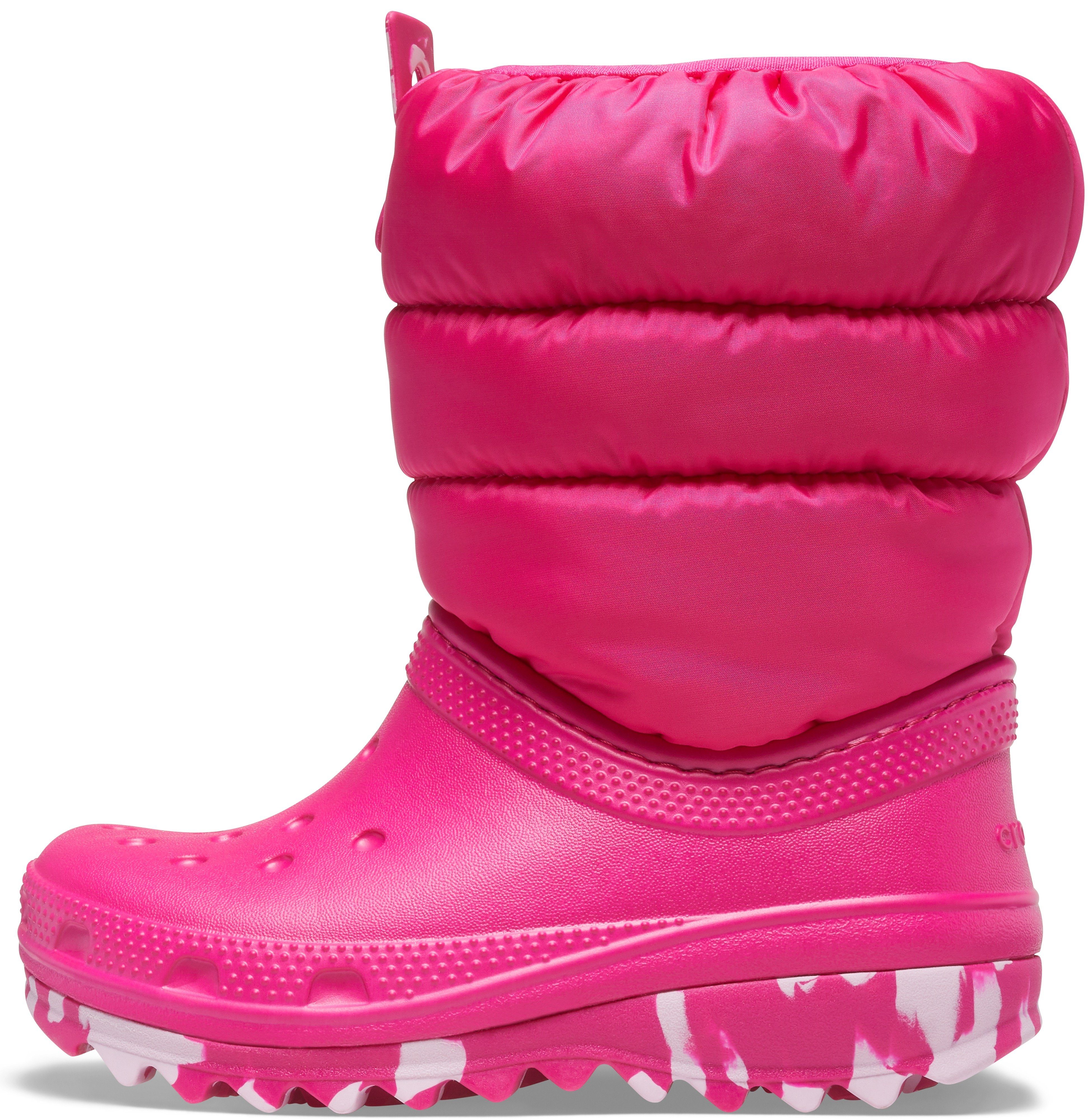 NEO Crocs Winterboots K PUFF BOOT Schlupfen zum CLASSIC pink-kombiniert
