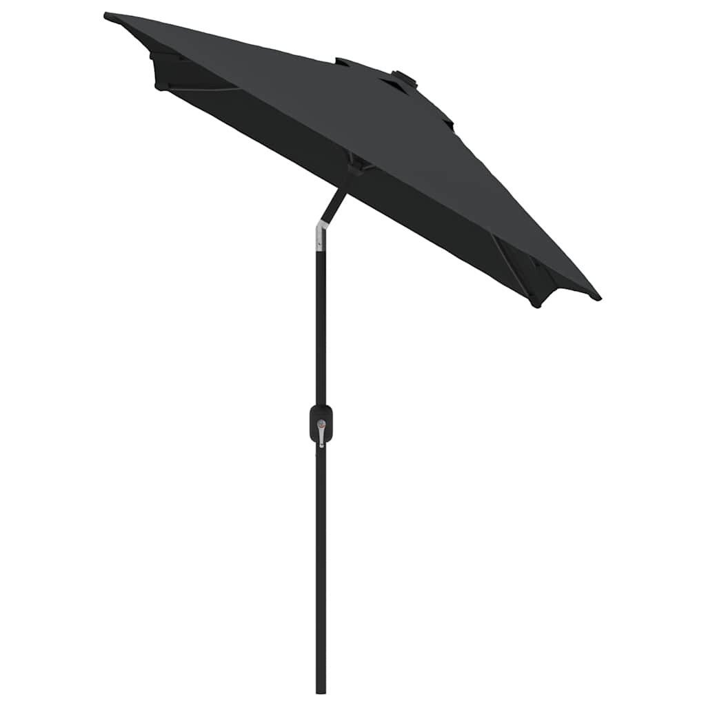 furnicato Sonnenschirm Eleganter Anthrazit 300x200x252 cm mit UV-Schutz, Kippbarer Gartenschirm mit Kurbelsystem und UV-beständigem Stoff