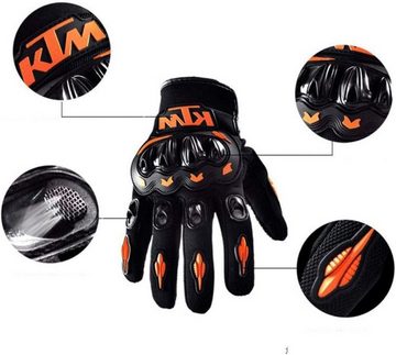 UE Stock Motorradhandschuhe Unisex Motorrad Handschuhe MTB Scooter Full Finger Gr. XXL Orange Schutz und Komfort