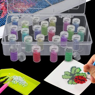 Kurtzy Aufbewahrungsbox Kunststoffperlen Organizer mit 60 Aufbewahrungsbehältern, Kunststoffperlen Aufbewahrungsbox mit 60 Behältern