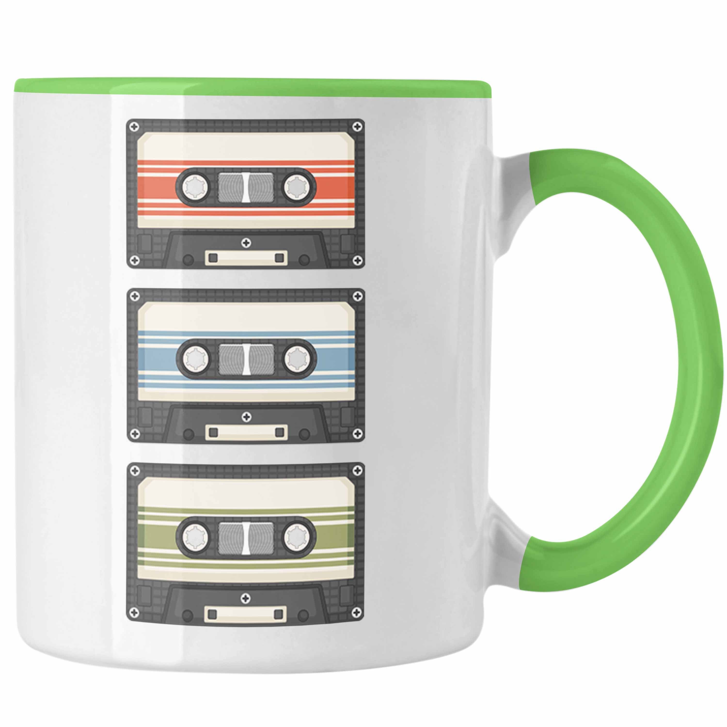 Vintage Tasse Kaffee-Be Tasse Nostalgie Retro Grün Kassette Geschenk Geschenkidee Trendation