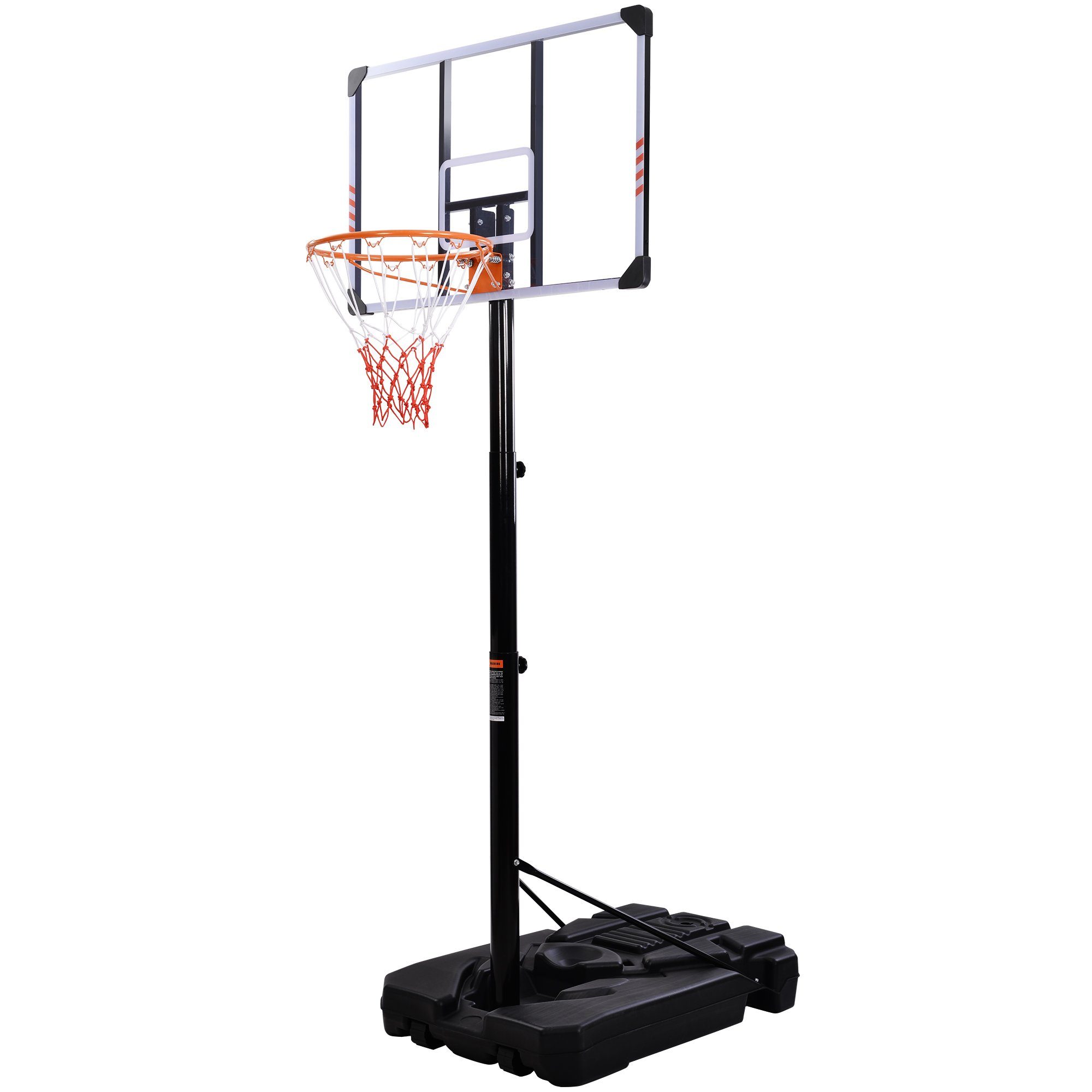 Merax Basketballständer tragbarer Basketballkorb mit Tor, Rückbrett,  Standfuß befüllbar, höhenverstellbare von 225 bis 305 cm, Spielplatz  Ausrüstung