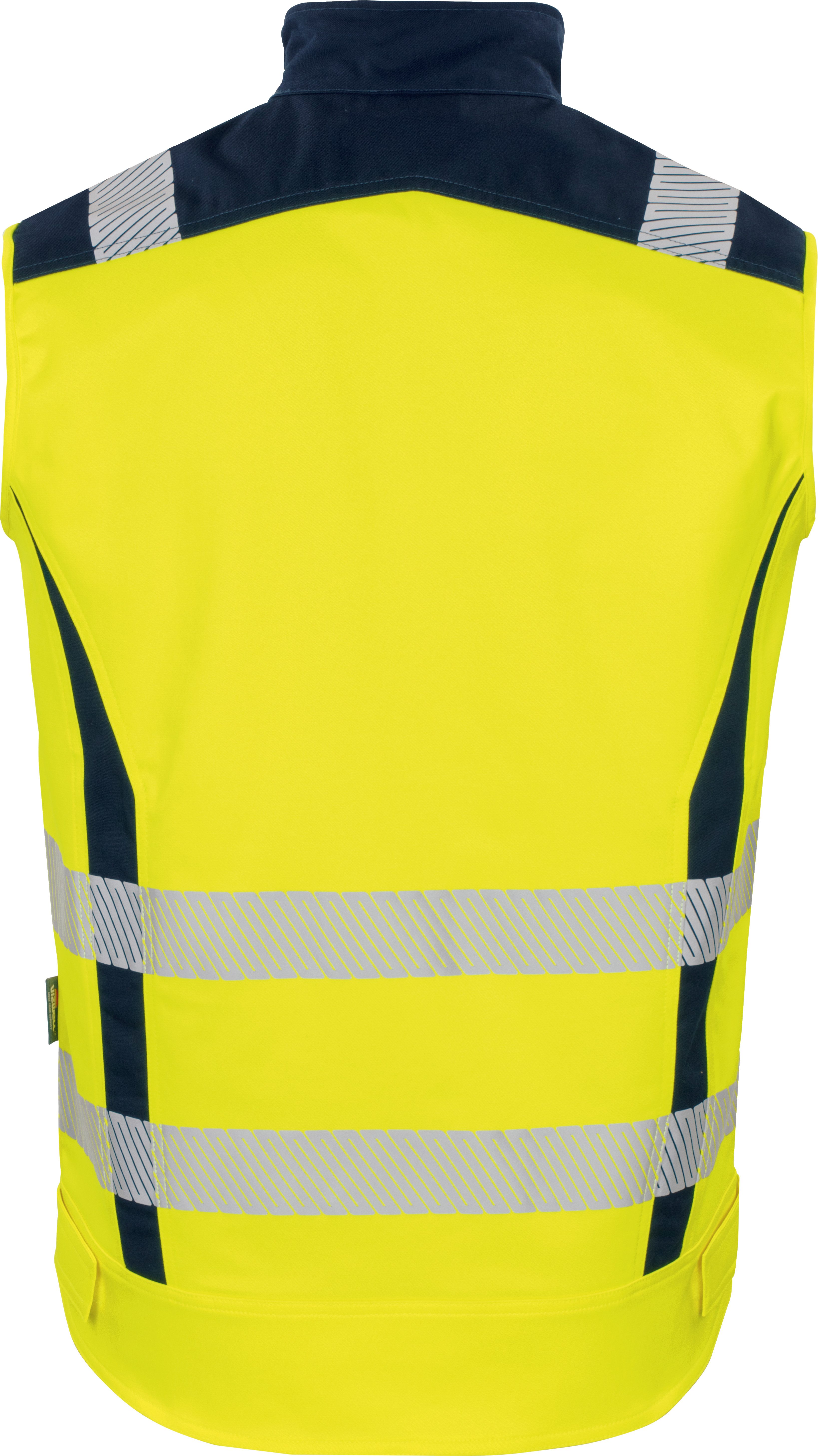 vizwell Arbeitsweste Warnschutz Weste HiVis elastisch dehnbar warnorange warngelb reißfest und elastisch - knitterfrei sowie pflege- und bügelleicht