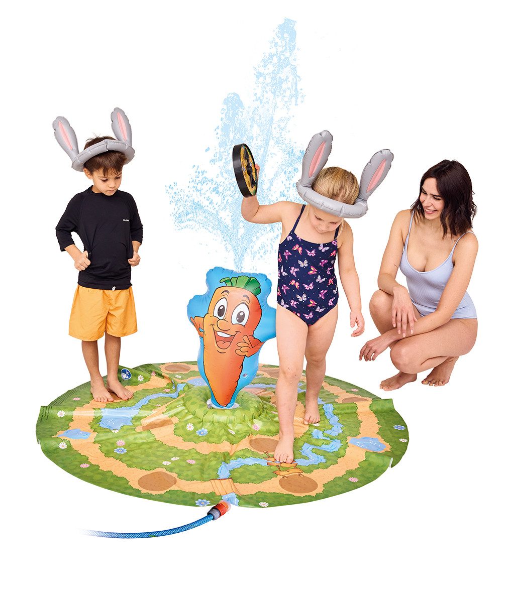 Happy People Spiel Ravensburger Lotti Karotti, Sprinklermatte, Outdoorspiel, mit Spritzfunktion