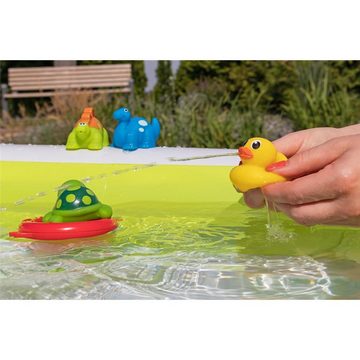 Idena Badespielzeug Badeenten-Familie Mutter und 2 Küken, Badespielzeug Wasserspielzeug Badewannenspielzeug