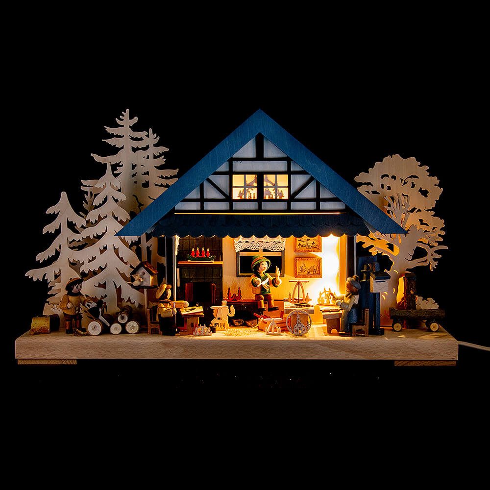 RATAGS Kunsthandwerk Schwibbogen 3D-Schwibbogen Kunsthandwerkerstübchen (43x30cm) von RATAGS Holzdesign