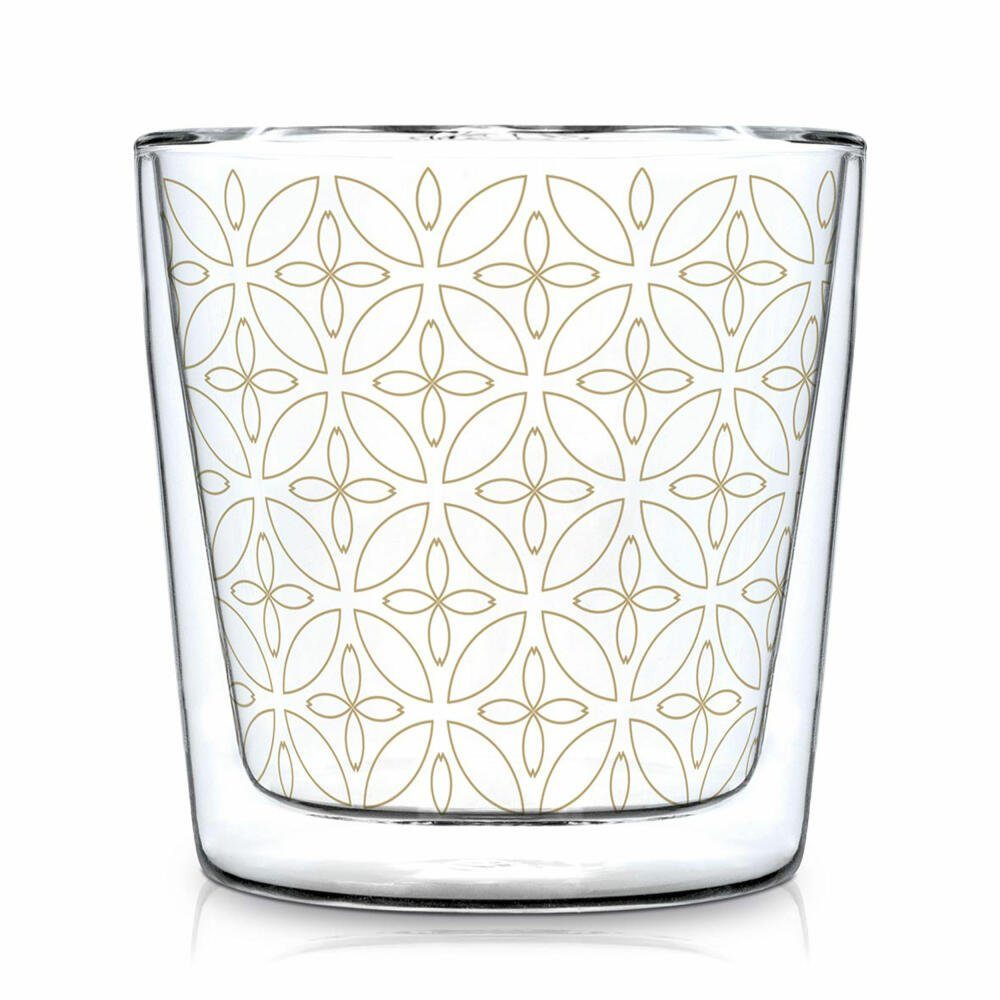 PPD Teeglas Doublewall Trendglass Kyoto Real Gold 300 ml, Borosilikatglas