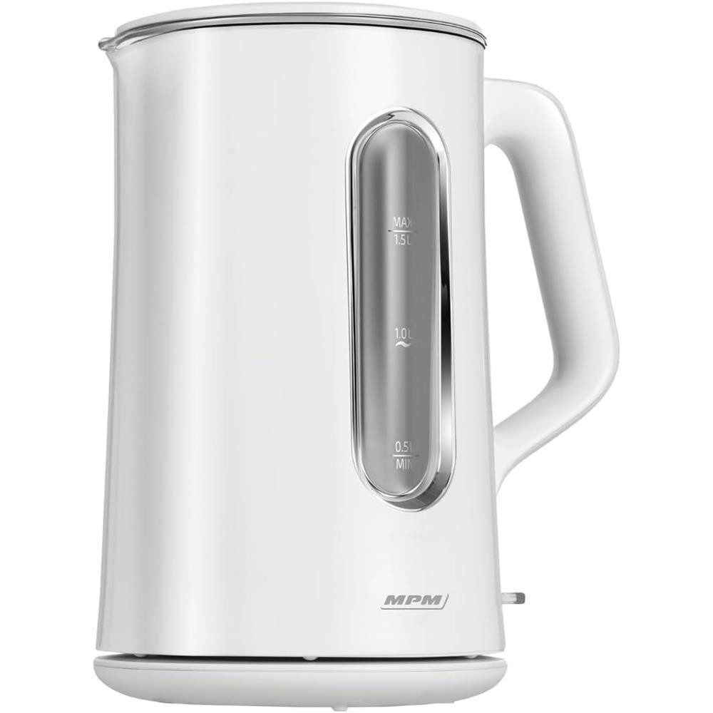 MPM Wasserkocher MCZ-126/B, 1500 W, Innenbeleuchtung, STRIX-Steuerung, abnehmbarer Deckel, 360°-Sockel