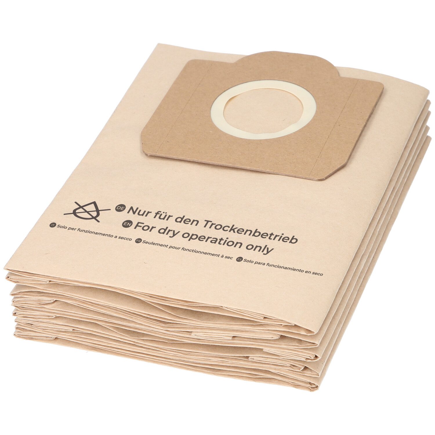 McFilter Staubsaugerbeutel (10 Stück) passend für Kärcher WD 3 Battery, passend für WD 3 Serie, Nass-/Trockensauger, Alternativ zu Kärcher 6.959-130.0, 10 St., 3-lagiges Filterpapier, ungeeignet für Fein-/Schleifstaub