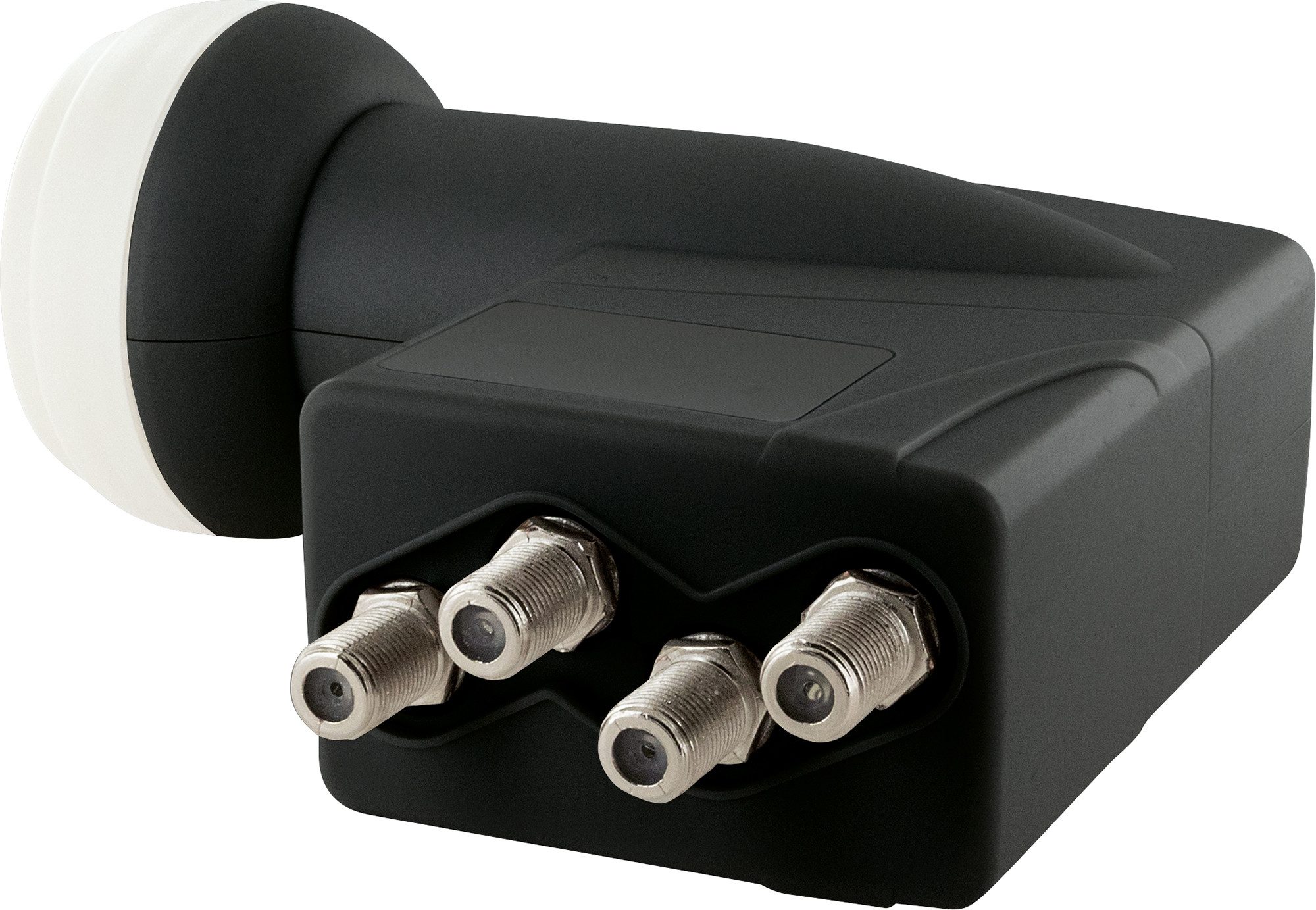 Schwaiger LNB4 Universal-Quad-LNB (für 4 Teilnehmer, herausziehbare Wetterschutzabdeckung, hellgrau)