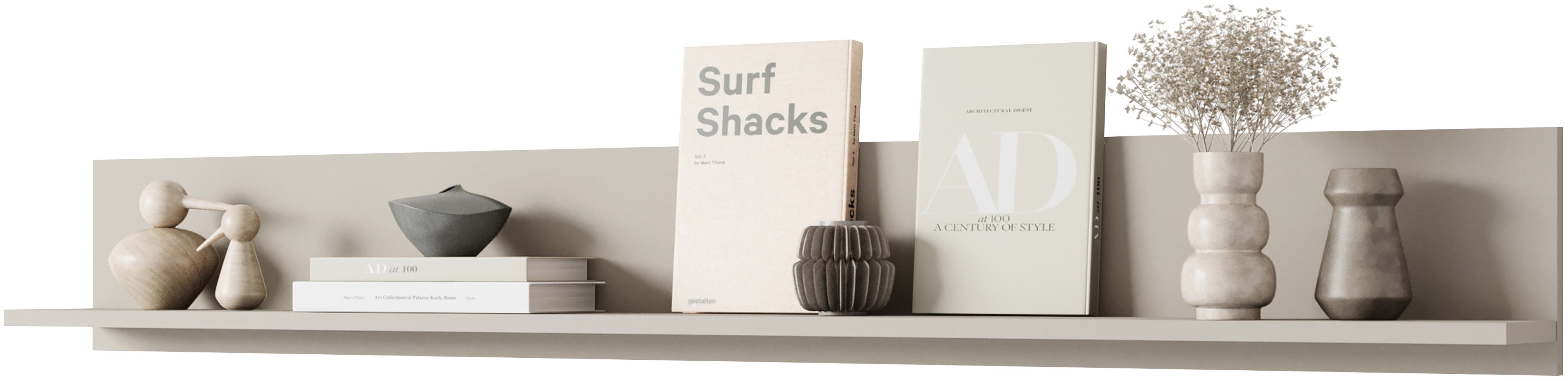 Home affaire Wandboard Wandregal Vera, 1-tlg., ideal für Deko & Bücher, 138x23x18 cm, hängend