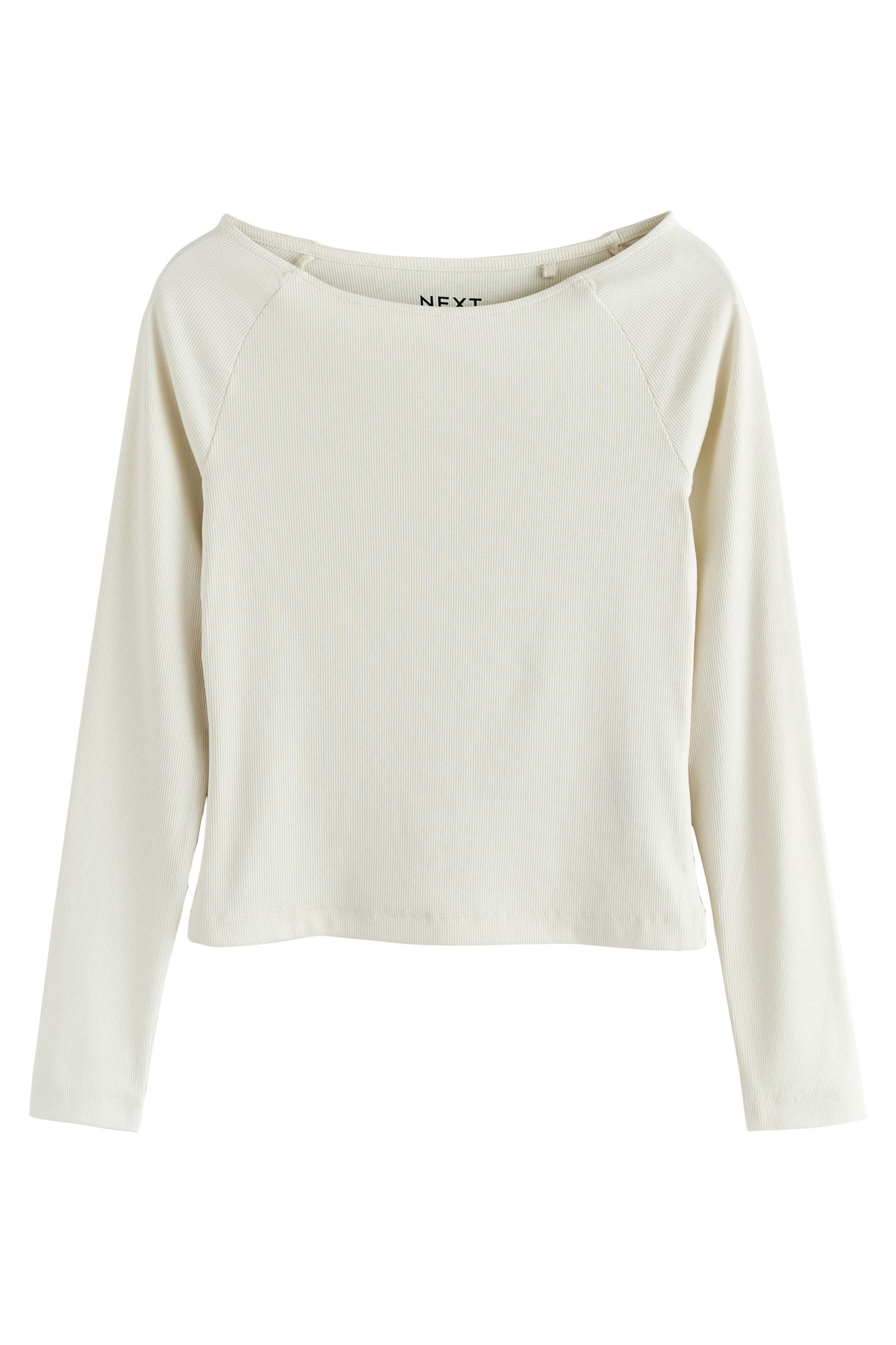 Next Blusenshirt Langarmoberteil mit offenem U-Boot-Ausschnitt günstig online kaufen