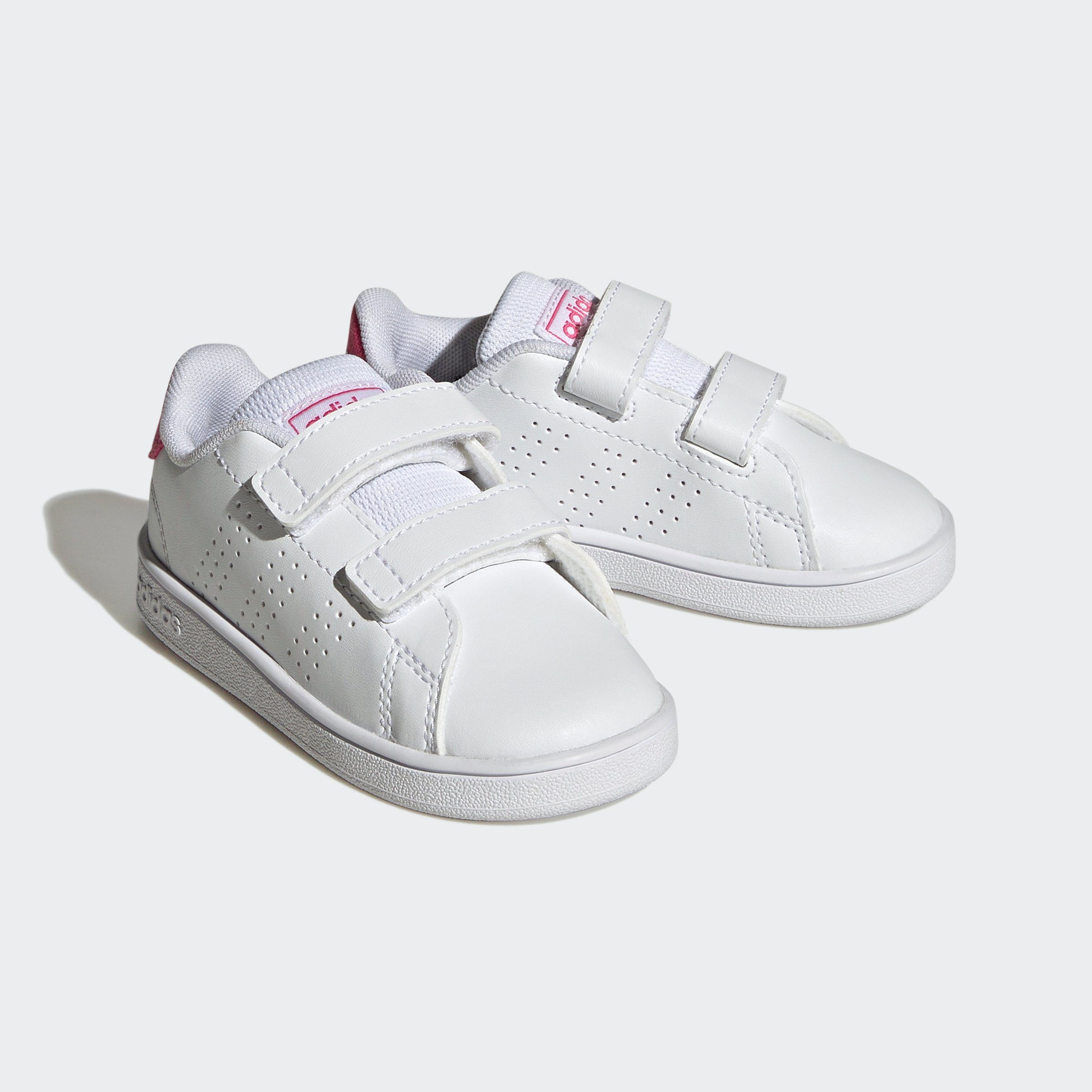 adidas Sportswear ADVANTAGE LIFESTYLE COURT TWO HOOK-AND-LOOP Sneaker Design auf den Spuren des adidas Stan Smith Cloud White / Pulse Magenta / Wonder Quartz