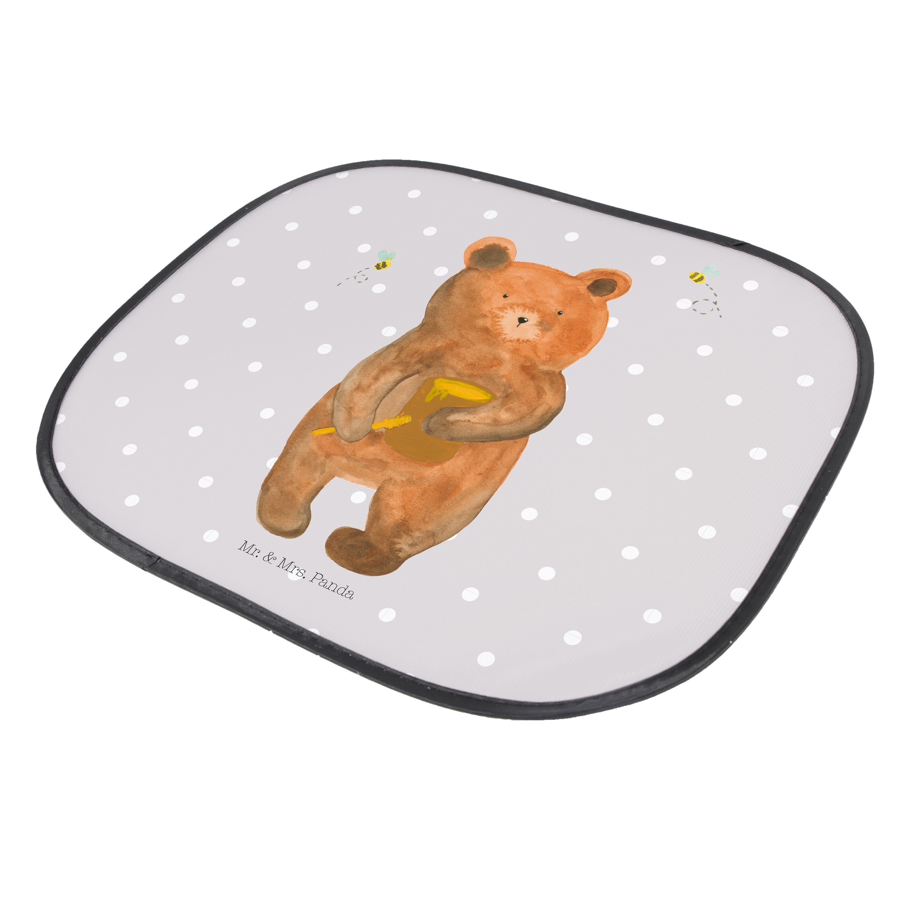Baby, Mrs. & Teddybär, - Honigbär Sonnenschutz Geschenk, Sonnenschutz Tedd, Seidenmatt - Mr. Grau Pastell Panda,